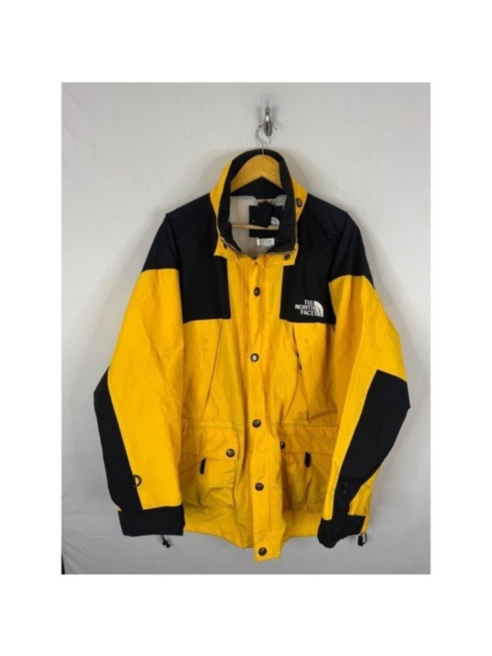 90s The North Face Mountain Light Gore-Tex Jacket Yellow Black Vintage Mens XL